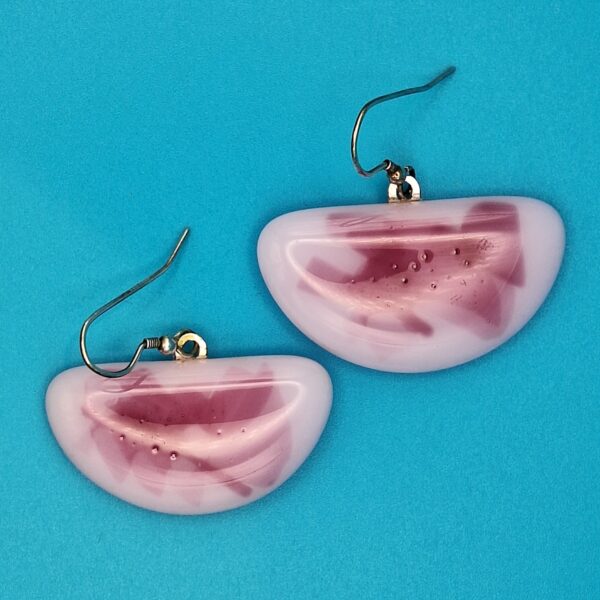 Drop glass earrings