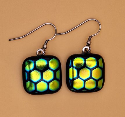 Glass drop earrings