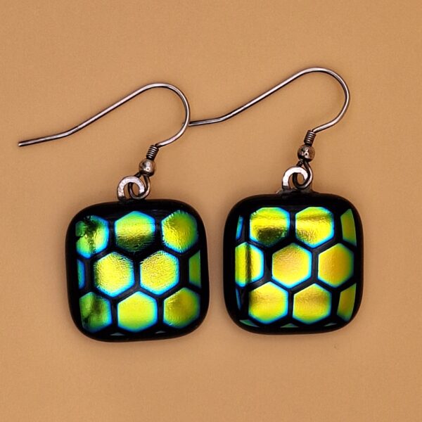 Glass drop earrings