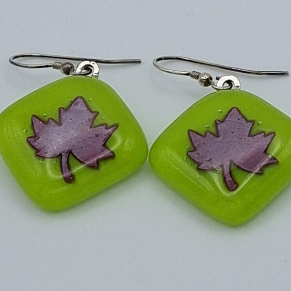 Glass drop earrings