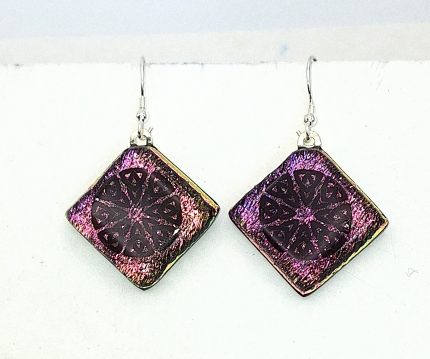 Drop glass earrings