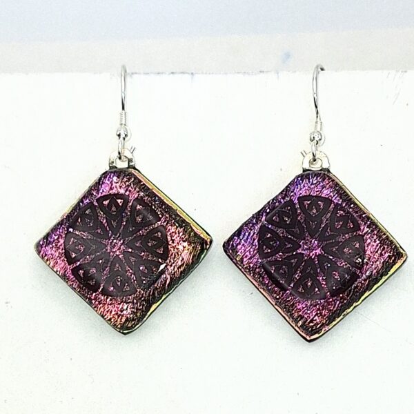 Drop glass earrings