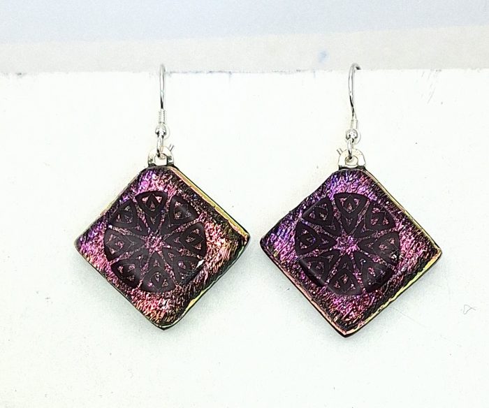Drop glass earrings