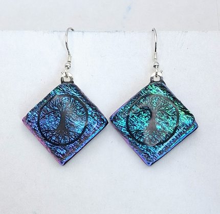 Drop glass earrings