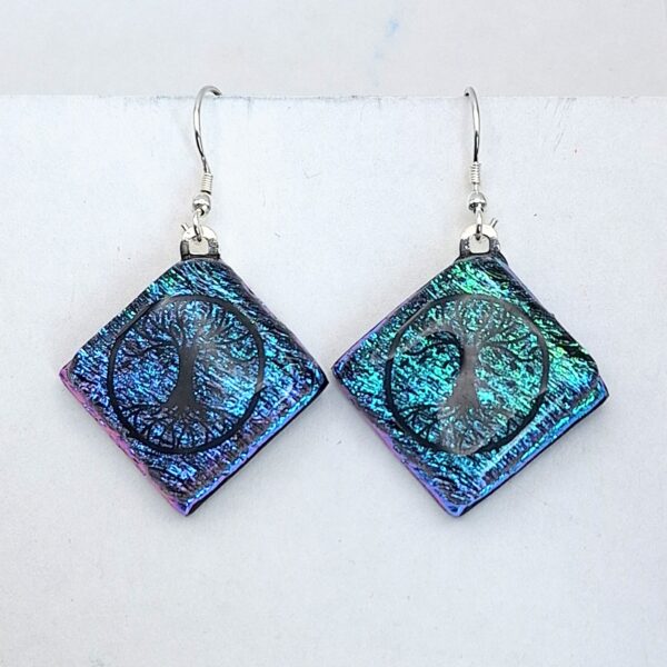 Drop glass earrings