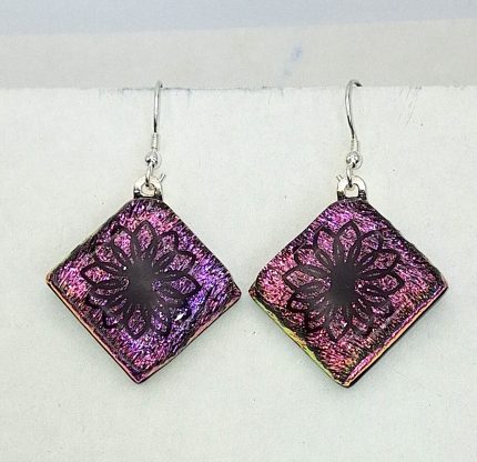 Drop glass earrings
