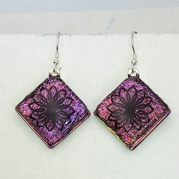 Drop glass earrings