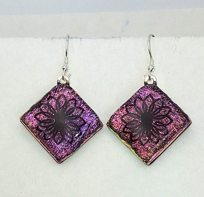 Drop glass earrings