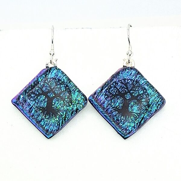 Drop glass earrings