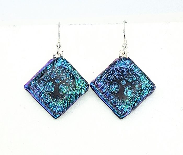 Drop glass earrings