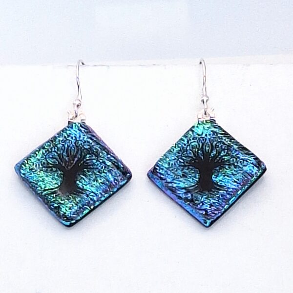 Drop glass earrings