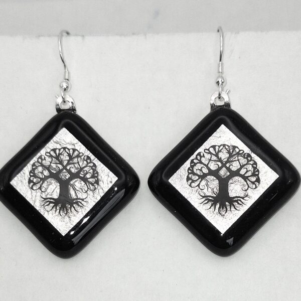 Drop glass earrings