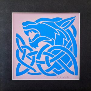 Celtic Lion Blue & Pink